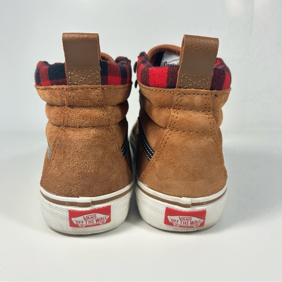 Vans SK8 Hi MTE Mens 7.5 Women’s 9 Scotchguard Brown Plaid Skate Hiking Shoes - Picture 11 of 15